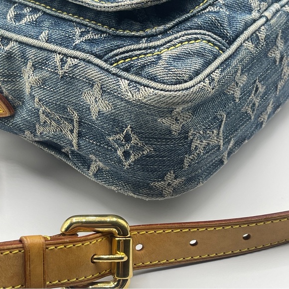 Louis Vuitton Denim Camera Bag Jean Monogram Crossbody Shoulder Vintage Rare LV - Picture 5 of 16